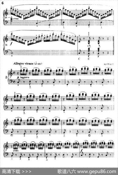 《车尔尼手风琴练习曲集》第Ⅲ册（P1—25）