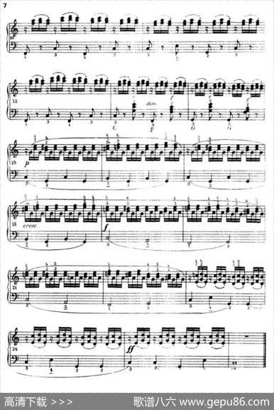 《车尔尼手风琴练习曲集》第Ⅲ册（P1—25）