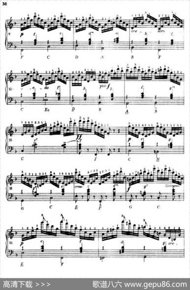 《车尔尼手风琴练习曲集》第Ⅲ册（P26—51）
