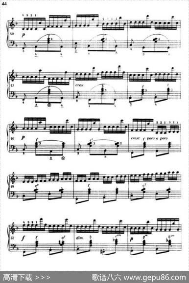 《车尔尼手风琴练习曲集》第Ⅲ册（P26—51）