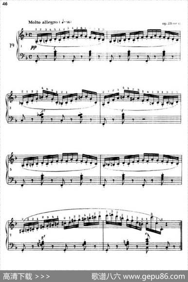 《车尔尼手风琴练习曲集》第Ⅲ册（P26—51）