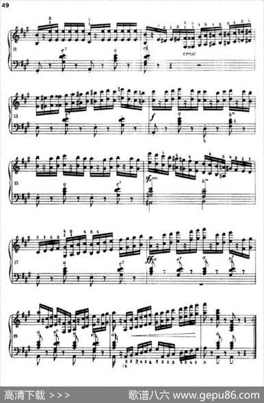 《车尔尼手风琴练习曲集》第Ⅲ册（P26—51）