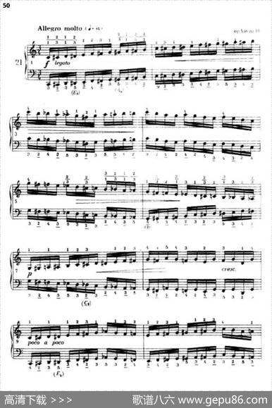 《车尔尼手风琴练习曲集》第Ⅲ册（P26—51）