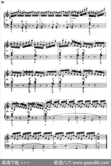 《车尔尼手风琴练习曲集》第Ⅲ册（P26—51）