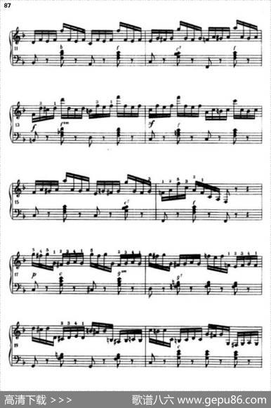 《车尔尼手风琴练习曲集》第Ⅲ册（P75—97）