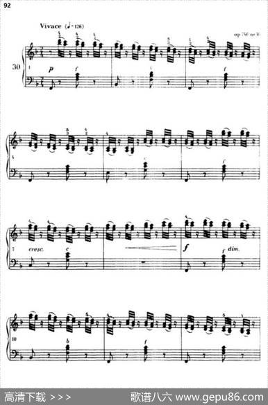《车尔尼手风琴练习曲集》第Ⅲ册（P75—97）