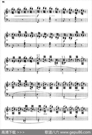 《车尔尼手风琴练习曲集》第Ⅲ册（P75—97）
