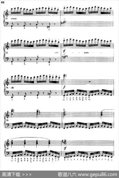 《车尔尼手风琴练习曲集》第Ⅲ册（P75—97）