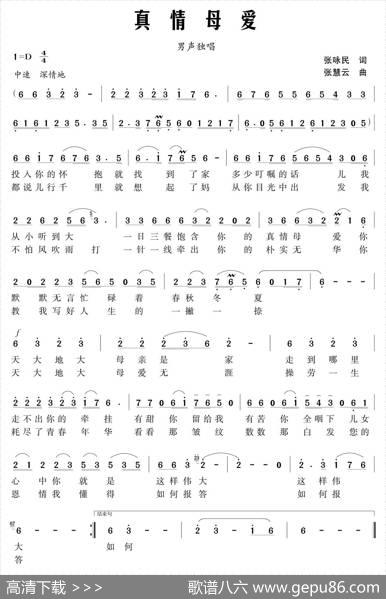 真情母爱（张咏民词张慧云曲） - 张咏民|张慧云