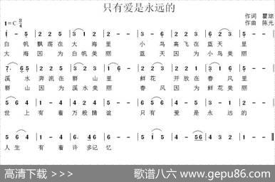 只有爱是永远的 - 瞿琮|陈光