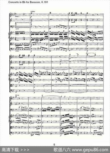 ConcertoinBbforBassoon,K.191（降B大调大管协奏曲）