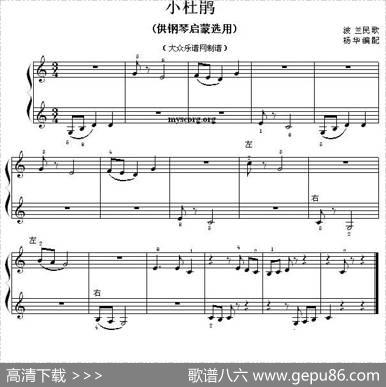 小杜鹃（钢琴启蒙小曲·60）|杨华编配