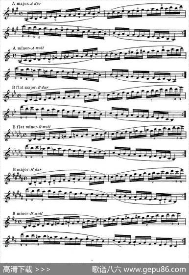 小提琴音阶练习·作品32（ScaleStudie-B）|HansSitt（西特）