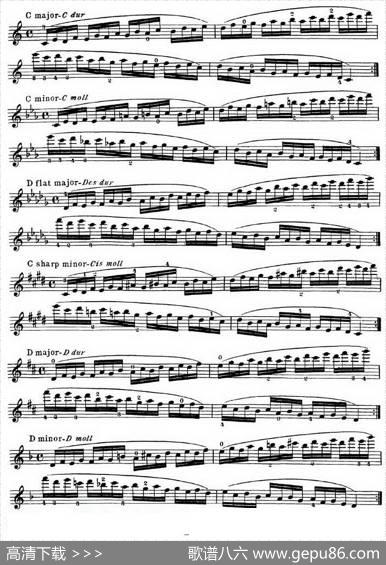 小提琴音阶练习·作品32（ScaleStudie-B）|HansSitt（西特）