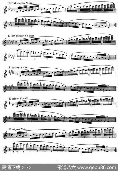 小提琴音阶练习·作品32（ScaleStudie-B）|HansSitt（西特）