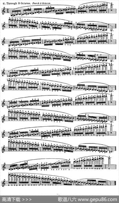 小提琴音阶练习·作品32（ScaleStudie-D）|HansSitt（西特）