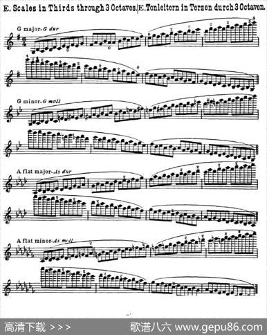 小提琴音阶练习·作品32（ScaleStudie-E）|HansSitt（西特）