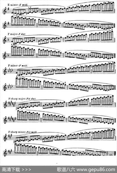 小提琴音阶练习·作品32（ScaleStudie-E）|HansSitt（西特）