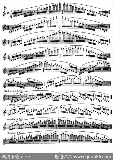 小提琴音阶练习·作品32（ScaleStudie-G）|HansSitt（西特）