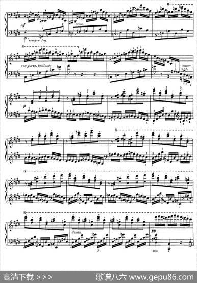 15EtudesdeVirtuosité,Op.72No.1（十五首钢琴练习曲之一）|莫什科夫斯基