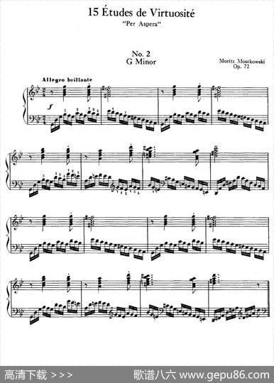 15EtudesdeVirtuosité,Op.72No.2（十五首钢琴练习曲之二）|莫什科夫斯基