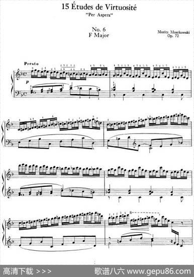 15EtudesdeVirtuositéOp.72No.6（十五首钢琴练习曲之六）|莫什科夫斯基