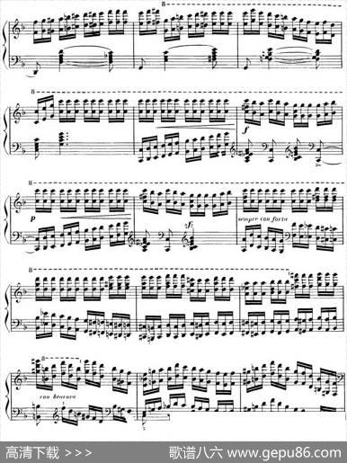 15EtudesdeVirtuositéOp.72No.9（十五首钢琴练习曲之九）|莫什科夫斯基