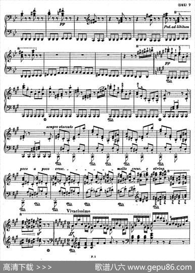李斯特音乐会练习曲S145（1S145森林的呼啸Waldesrauschen）|李斯特