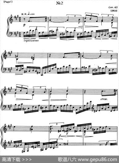斯克里亚宾8首钢琴练习曲Op42（No.2AlexanderScriabinEtudes）|斯克里亚宾