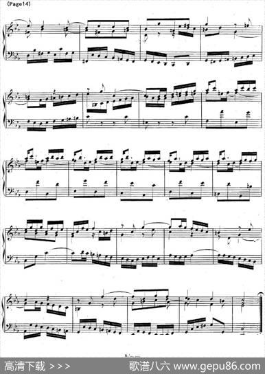 帕蒂塔6首德国组曲（No.2c小调巴赫PartitacMinorBWV826）|帕蒂塔