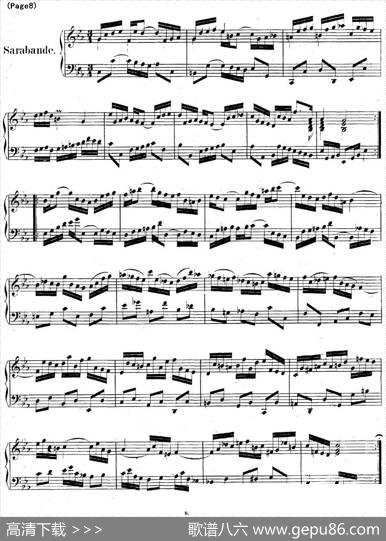 帕蒂塔6首德国组曲（No.2c小调巴赫PartitacMinorBWV826）|帕蒂塔