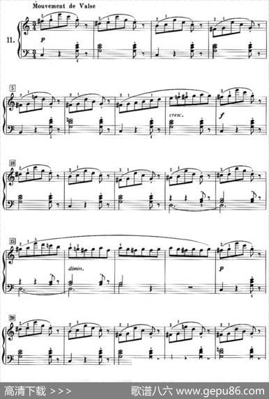50首莱蒙钢琴练习曲作品37（NO.11）|莱蒙
