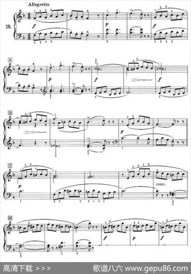 50首莱蒙钢琴练习曲作品37（NO.19）|莱蒙
