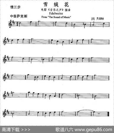 雪绒花（电影《音乐之声》插曲）