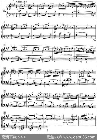 50首莱蒙钢琴练习曲作品37（NO.40）|莱蒙
