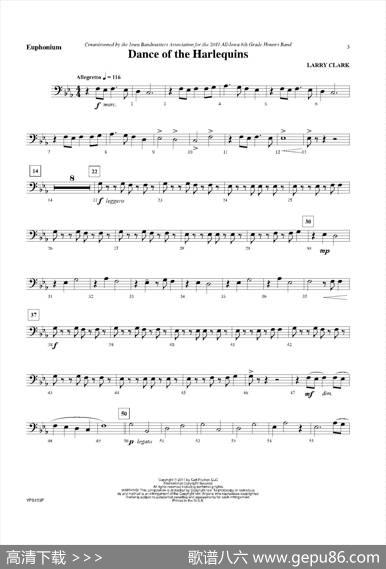 DanceofHarlequins（次中音号分谱）