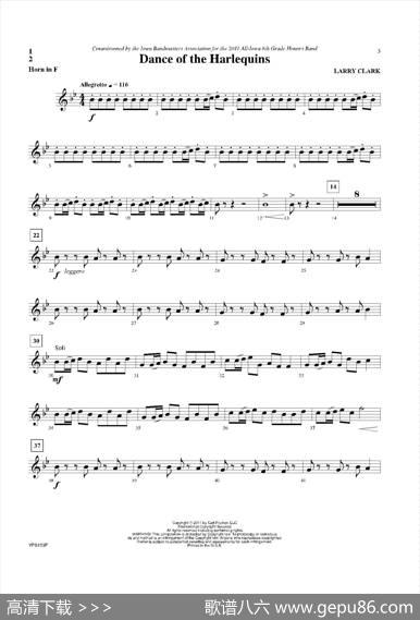 DanceofHarlequins（圆号分谱）