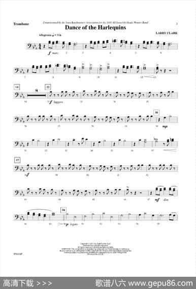 DanceofHarlequins（长号分谱）