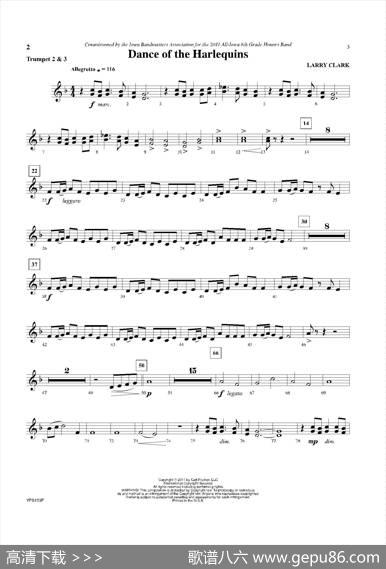 DanceofHarlequins（小号2、3分谱）