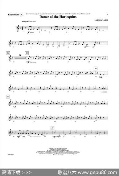 DanceofHarlequins（次中音号分谱）