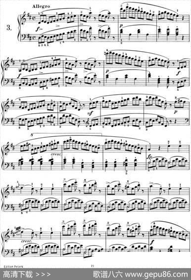 25首车尔尼Op.748练习曲（NO.3）|车尔尼