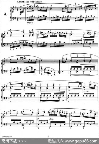 25首车尔尼Op.748练习曲（NO.4）|车尔尼