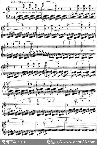 40首车尔尼Op.299钢琴快速练习曲（NO.7）|车尔尼