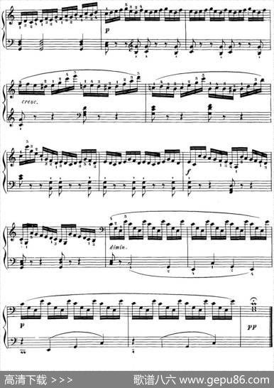 40首车尔尼Op.299钢琴快速练习曲（NO.8）|车尔尼