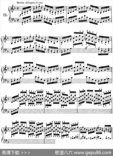 40首车尔尼Op.299钢琴快速练习曲（NO.12）|车尔尼