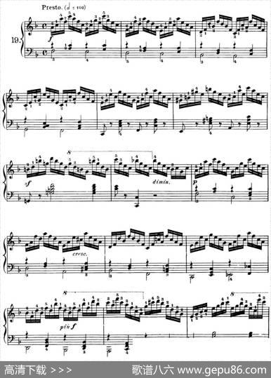 40首车尔尼Op.299钢琴快速练习曲（NO.19）|车尔尼