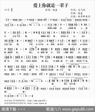 爱上你就是一辈子 - 龙飞凤|喻嘉