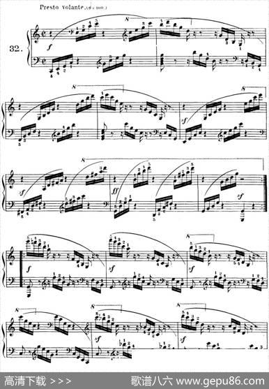 40首车尔尼Op.299钢琴快速练习曲（NO.32）|车尔尼