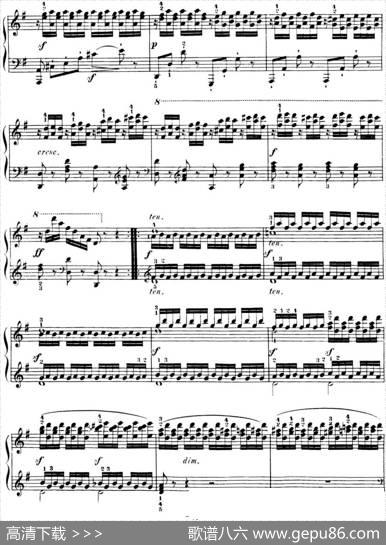 40首车尔尼Op.299钢琴快速练习曲（NO.38）|车尔尼