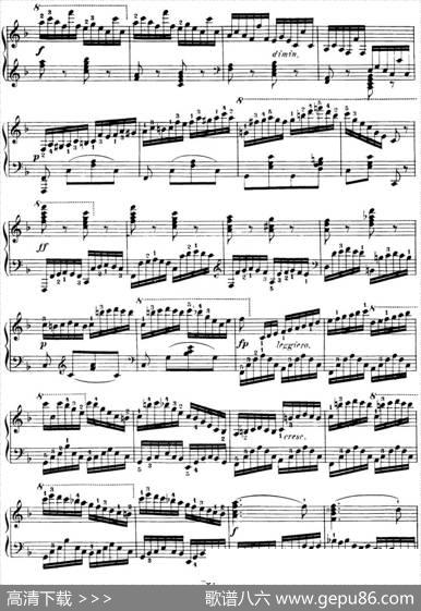 40首车尔尼Op.299钢琴快速练习曲（NO.40）|车尔尼